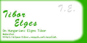 tibor elges business card